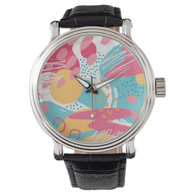 Colourful Abstract Watch (Front)