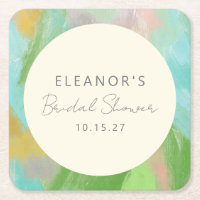 Colourful Abstract Watercolor Bridal Shower Custom