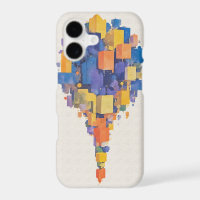 Colourful Abstract Watercolor Building Blocks Grap