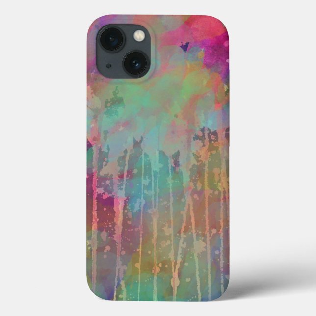 Colourful Abstract Watercolor Drippy Art Case-Mate iPhone Case (Back)
