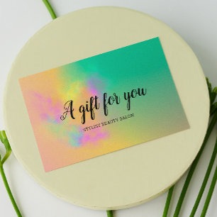 Colourful Abstract Watercolor Hair Beauty Salon