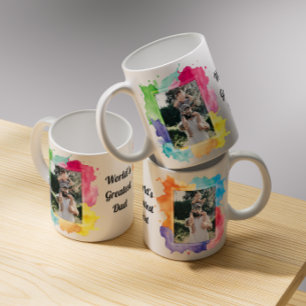 Colourful Abstract Watercolor Splash Photo Mug