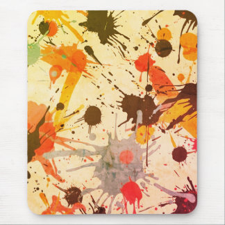 Colourful Abstract Watercolor Splatter  Mouse Pad