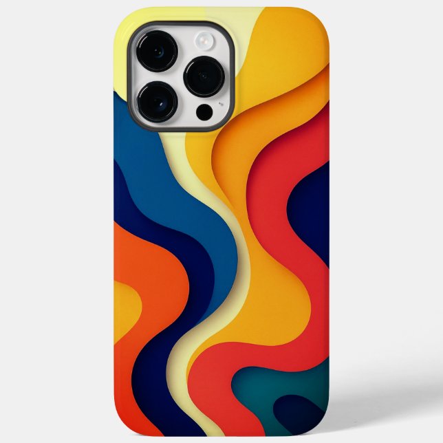 Colourful Abstract Waves Case-Mate iPhone Case (Back)