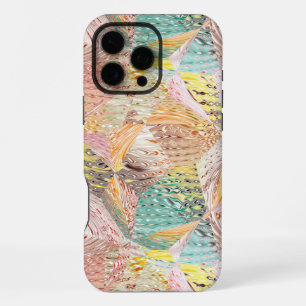 Colourful Abstract Wavy Geometric Pattern iPhone 16 Pro Max Case