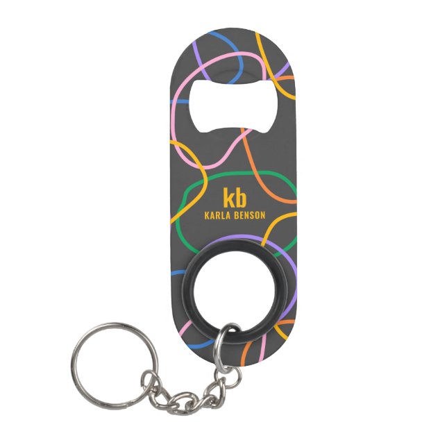 Colourful Abstract Wavy Lines Pattern (Front)