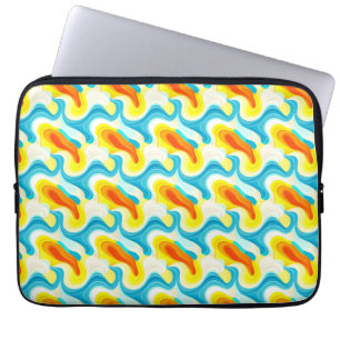 Colourful Abstract Wavy Pattern Laptop Sleeve
