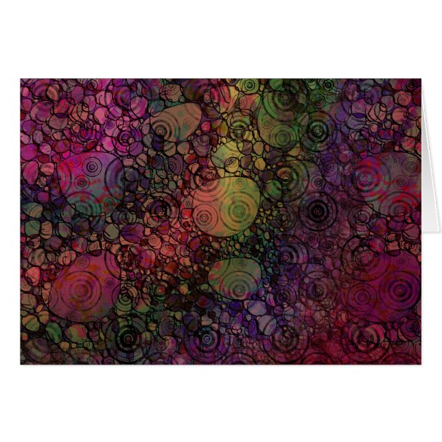 Colourful Abstract with Black & Grungy Circles (Front Horizontal)