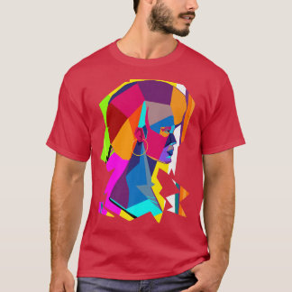 Colourful abstract woman with afro  T-Shirt