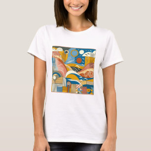 Colourful abstract women's tshirt