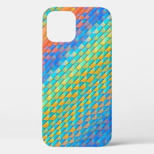 Colourful Abstract Woven Digital Pattern iPhone 12 Pro Case
