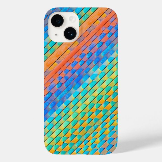 Colourful Abstract Woven Digital Pattern Case-Mate iPhone Case (Back)