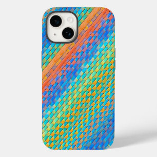 Colourful Abstract Woven Digital Pattern iPhone 14 Case