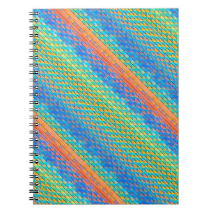 Colourful Abstract Woven Digital Pattern Notebook