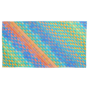 Colourful Abstract Woven Digital Pattern Pillowcase