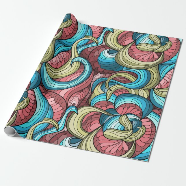 Colourful Abstract Wrapping Paper (Unrolled)