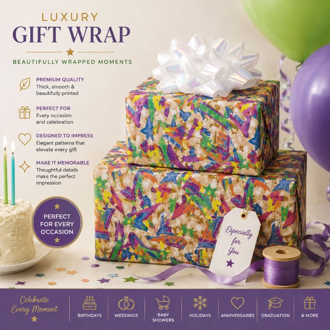 Colourful Abstract Wrapping Paper (Creator Uploaded)