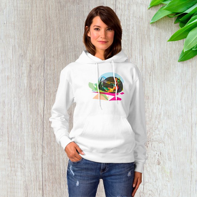 Colourful Abstract Yoga Pose Fitness and Wellness Hoodie (Creator Uploaded)