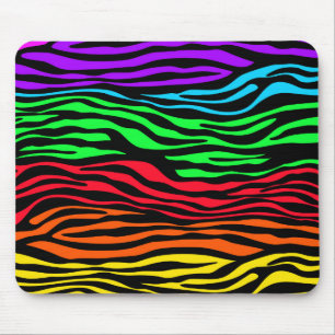 Colourful Abstract Zebra Mouse Pad