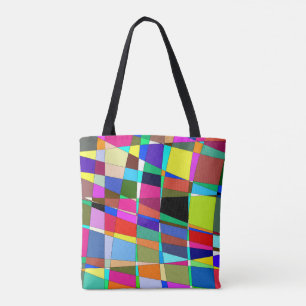 Colourful abstracted tote bag