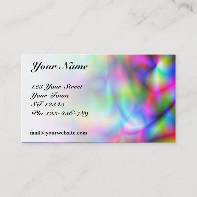 Colourful Abstraction Business Card (Front)