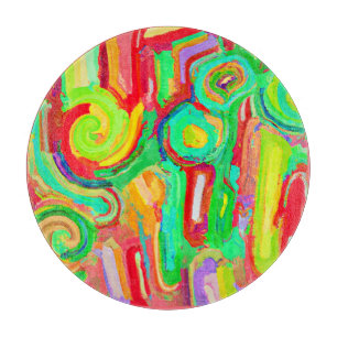 Colourful Abstraction Pattern Cutting Board
