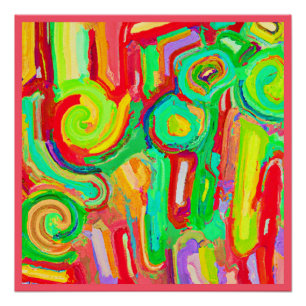 Colourful Abstraction Pattern Poster