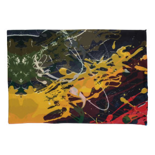 Colourful Abstractions: Splashes and Lines Pillowcase