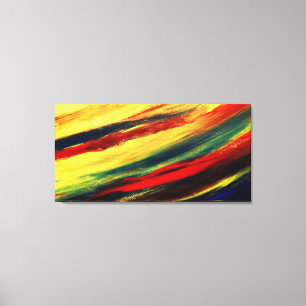 Colourful Acrylic Abstract Triptych Wrapped Canvas