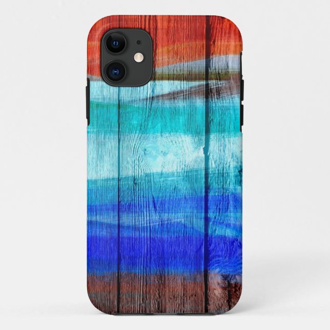 Colourful Acrylic Painting on Wood #8 Case-Mate iPhone Case (Back)