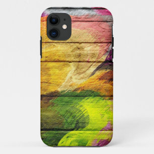Colourful Acrylic Painting on Wood #9 Case-Mate iPhone Case