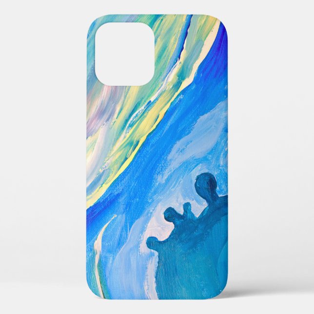 Colourful acrylic painting, textured background. Case-Mate iPhone case (Back)