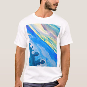 Colourful acrylic painting, textured background. T-Shirt