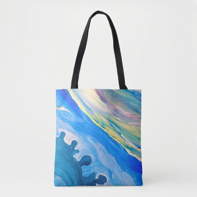 Colourful acrylic painting, textured background. tote bag (Front)