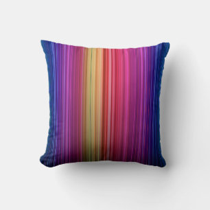 Colourful Acrylic Vertical Rainbow Pattern   Cushion