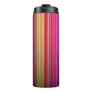 Colourful Acrylic Vertical Rainbow Pattern   Thermal Tumbler