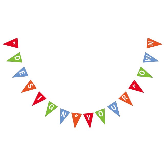 Colourful Add Text Personalised Custom Bunting (All)