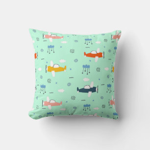 Colourful Aeroplanes Over a Sky Cushion