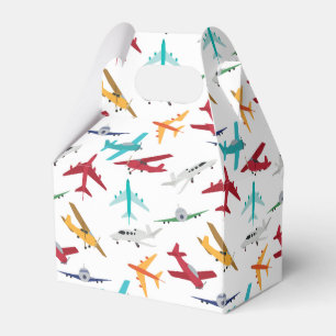 Colourful Aeroplanes Pattern Favour Box