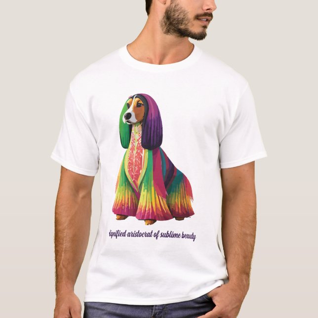 Colourful Afghan Hound T-Shirt (Front)