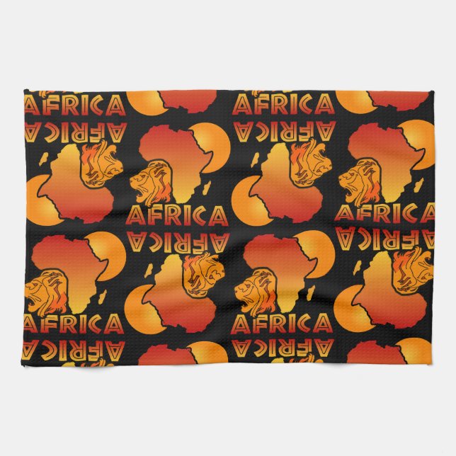 Colourful AFRICA kitchen towel (Horizontal)