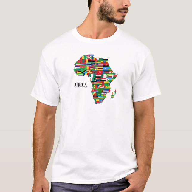 Colourful Africa Map T-Shirt (Front)