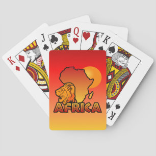 Colourful AFRICA playing cards