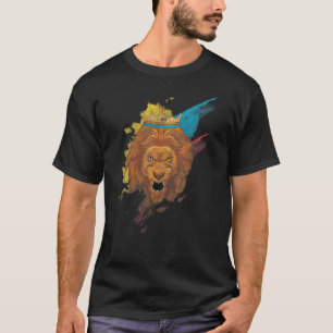 Colourful Africa Safari Animal King Zoo Animal L T-Shirt