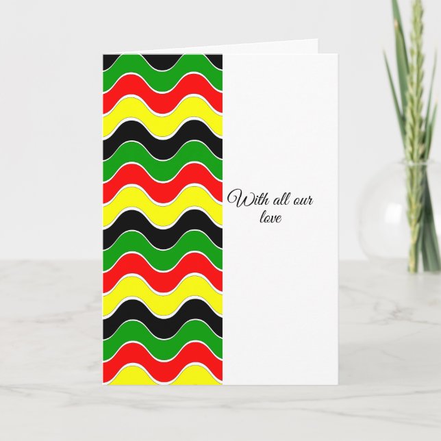 Colourful African American sympathy Card (Front)