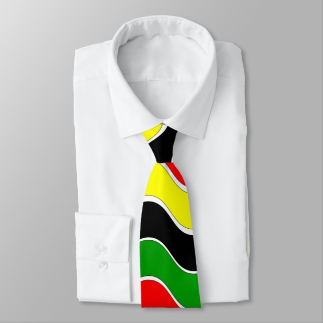 Colourful African American Tie (Tied)