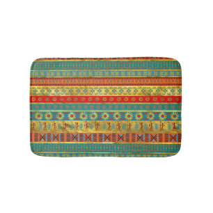 Colourful African Ethnic Tribal Pattern Bath Mat