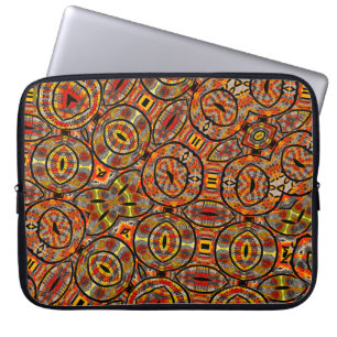Colourful African fabric - Seamless pattern, illus Laptop Sleeve