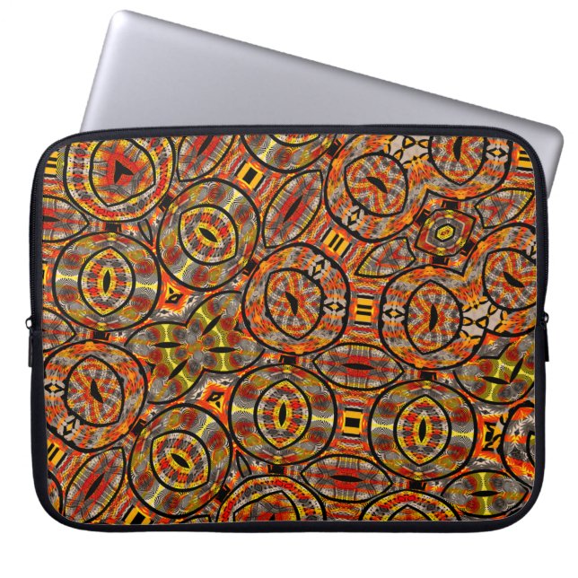 Colourful African fabric - Seamless pattern, illus Laptop Sleeve (Front)