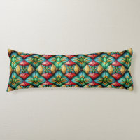 Colourful African-Inspired Geometric Mosaic Patter